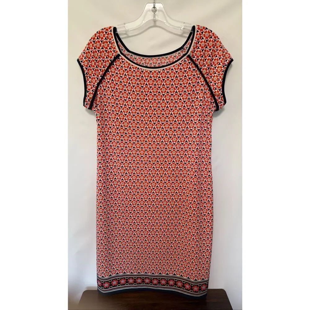 Max studio capped sleeve sheath geometric shape Dress size medium